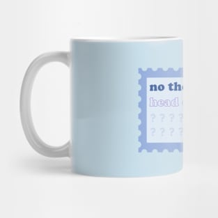 No Thoughts, Head Empty Postage Stamp Mug